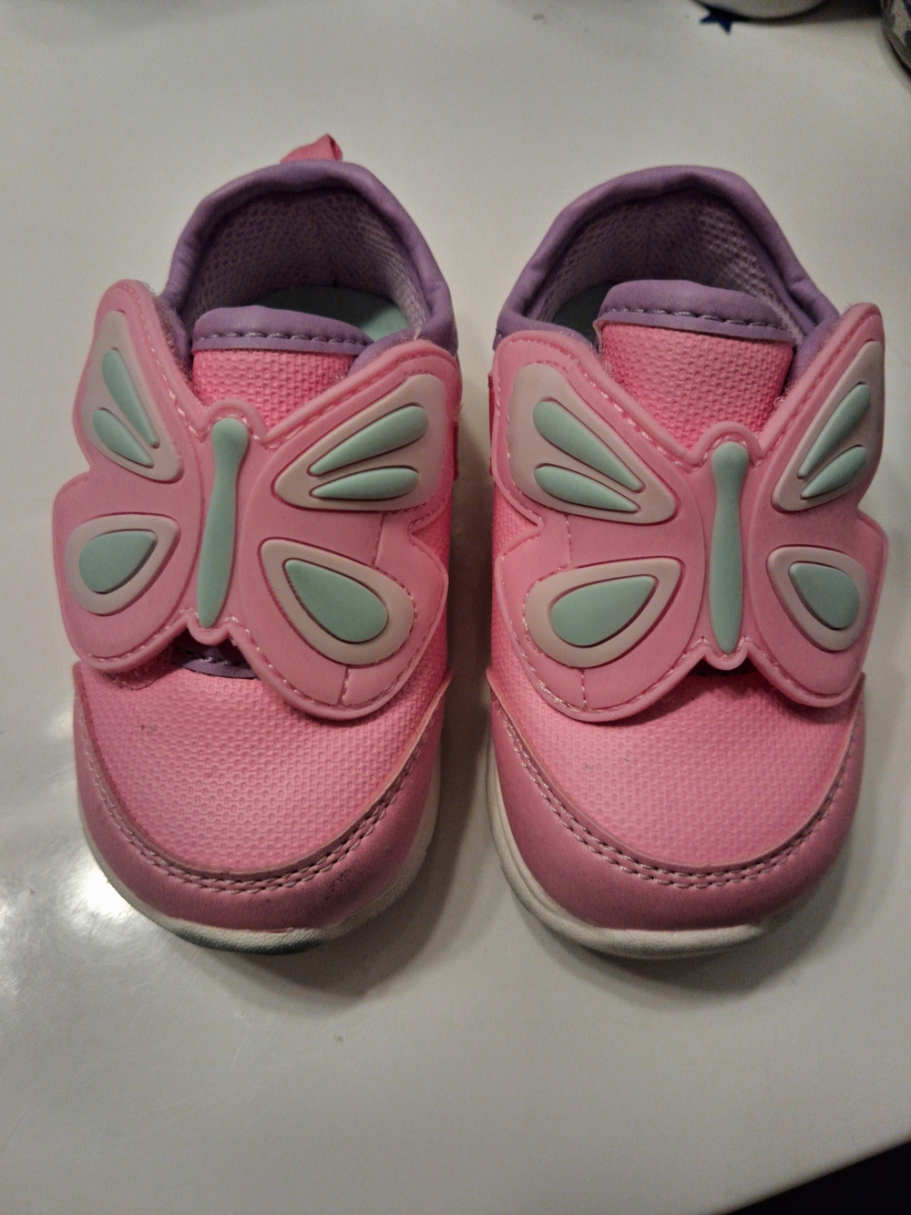 Carters Just One You Toddler Girls Butterfly Sneakers Size 4 Pink